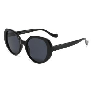 womens round oversized sunglasses black