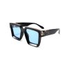 womens square oversized vintage sunglasses blue lenses