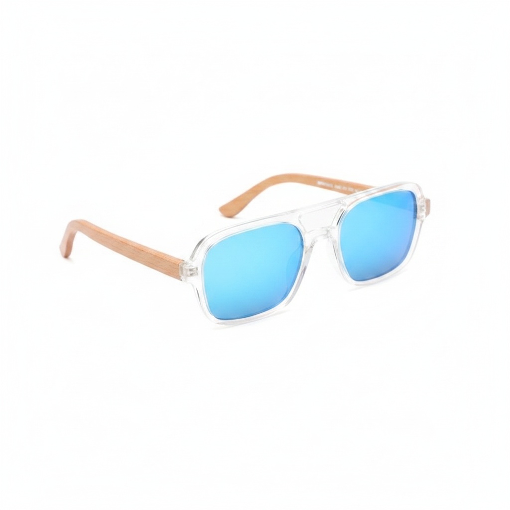 wooden square aviator sunglasses 5