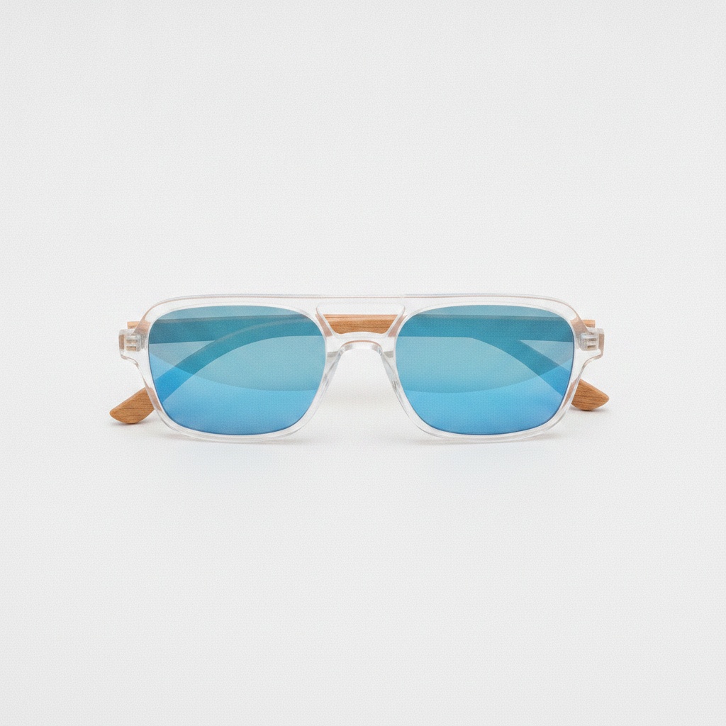 wooden square aviator sunglasses 4