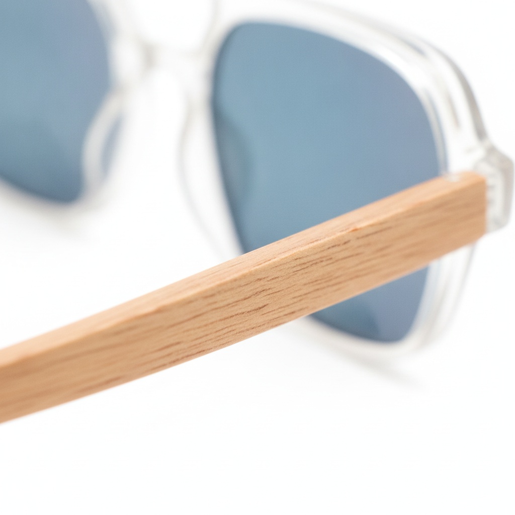 wooden square aviator sunglasses 3