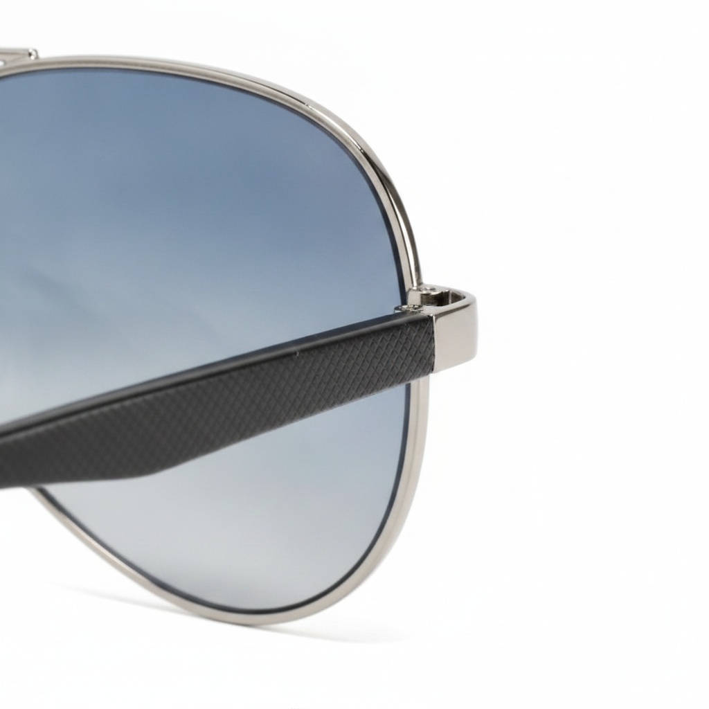 Retro Aviator Acetate Temple Sunglasses 5