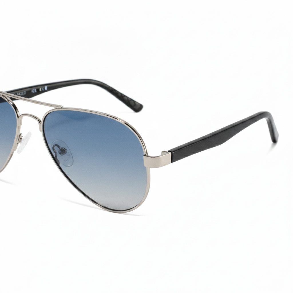 Retro Aviator Acetate Temple Sunglasses 2