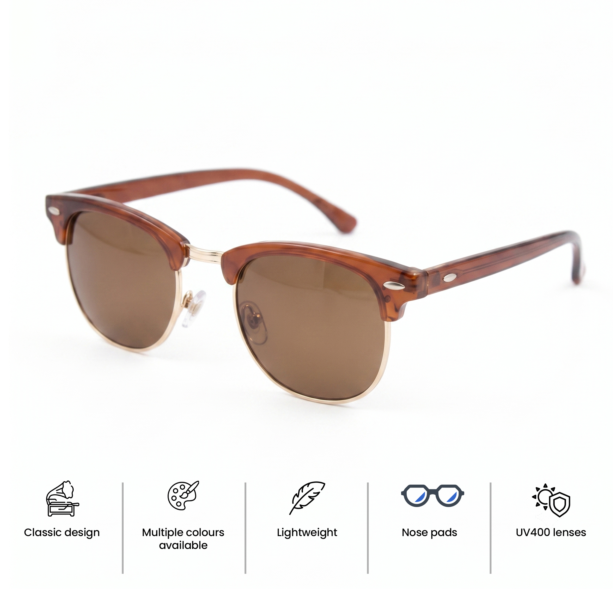 Unisex Classic Clubmaster Sunglasses promo