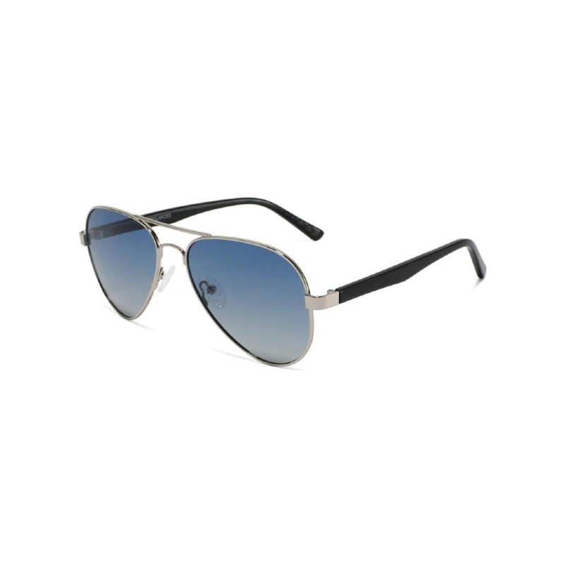 Retro Aviator Acetate Temple Sunglasses