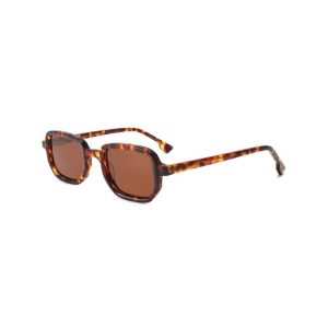 Square Retro Acetate Sunglasses tortoise shell